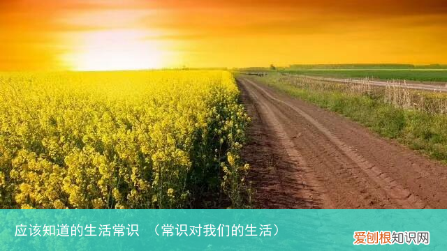 常识对我们的生活 应该知道的生活常识