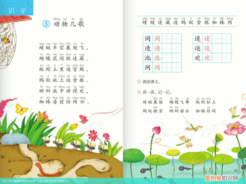 小学一年级下册动物儿歌教案大全 小学一年级下册动物儿歌教案及反思