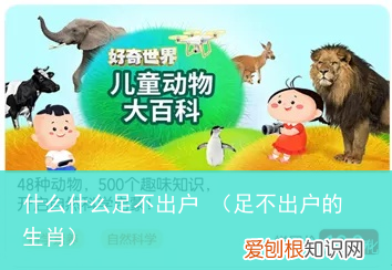 足不出户的生肖 什么什么足不出户