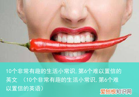 10个非常有趣的生活小常识,第6个难以置信的英语 10个非常有趣的生活小常识,第6个难以置信的英文