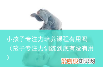 孩子专注力训练到底有没有用 小孩子专注力培养课程有用吗