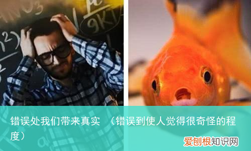 错误到使人觉得很奇怪的程度 错误处我们带来真实