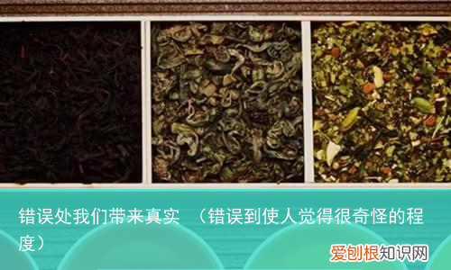 错误到使人觉得很奇怪的程度 错误处我们带来真实