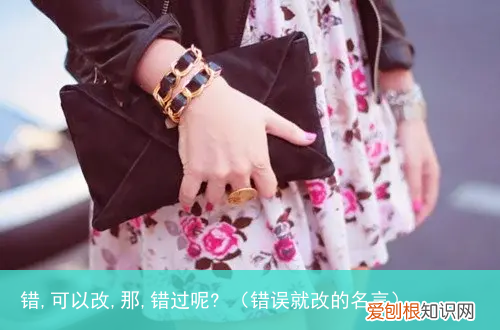 错误就改的名言 错,可以改,那,错过呢?