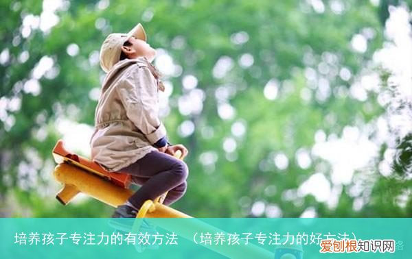 培养孩子专注力的好方法 培养孩子专注力的有效方法