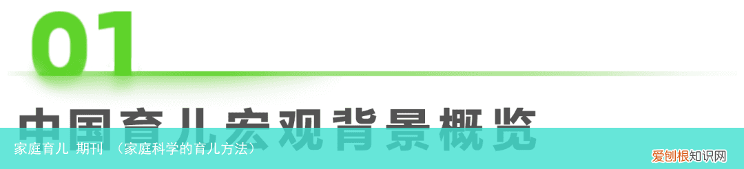 家庭科学的育儿方法 家庭育儿 期刊