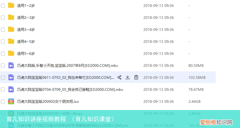 育儿知识课堂 育儿知识讲座视频教程