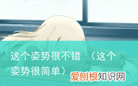 这个姿势很简单 这个姿势很不错