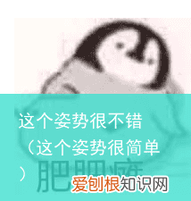 这个姿势很简单 这个姿势很不错