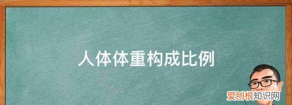 蛋白质占体重的多少，人体体重构成比例图