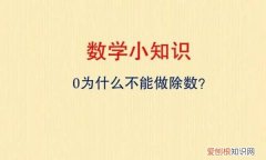 除数为什么不能为0，0不可以做除数,这是为什么