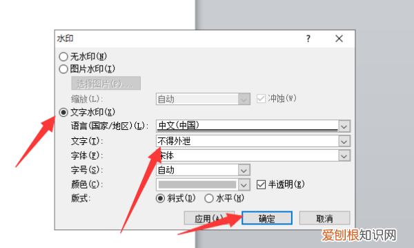 如何给文本添加一个自制水印