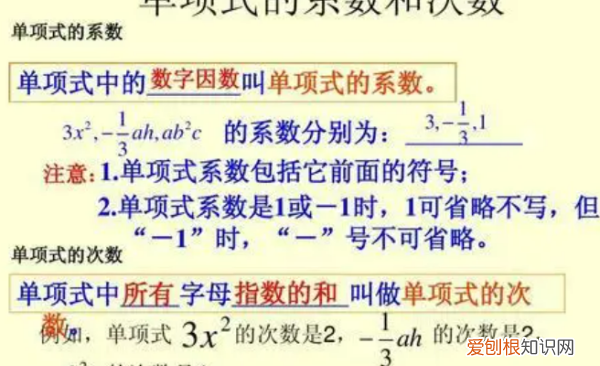 单项式的次数怎么看，怎么确定单项式的次数
