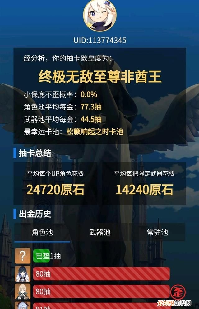 原神玩家用1张图挑战全卡池脸最黑，意外炸出一个“14歪13”