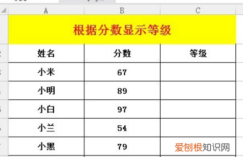 excel成绩等级怎么做