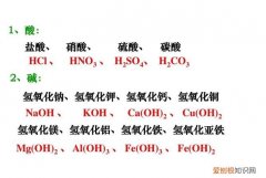 初中化学中的酸是什么，初中化学常见的酸有哪些化学式