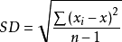 标准偏差计算公式sd,绝对标准偏差计算公式是什么