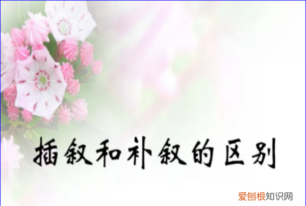 补叙和插叙的区别，插叙与补叙的区别