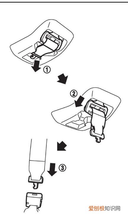 汽车安全带卡扣怎么拆开,楼兰后排中间安全带卡扣怎么解开