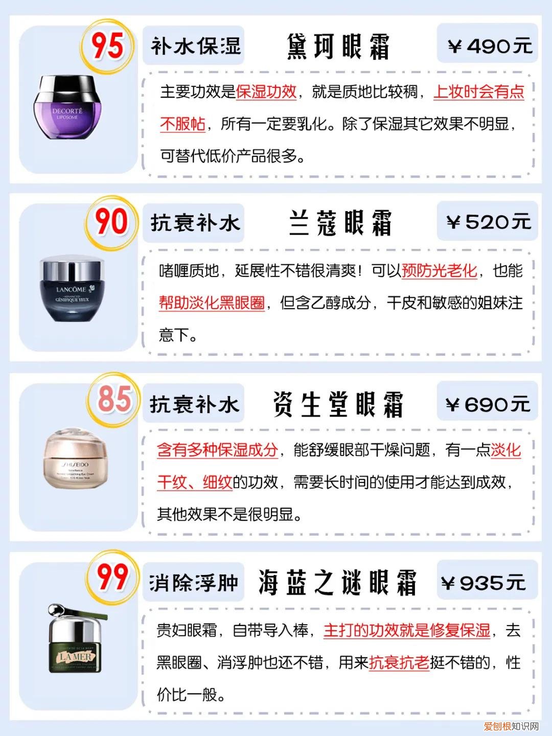 效果好的眼霜推荐