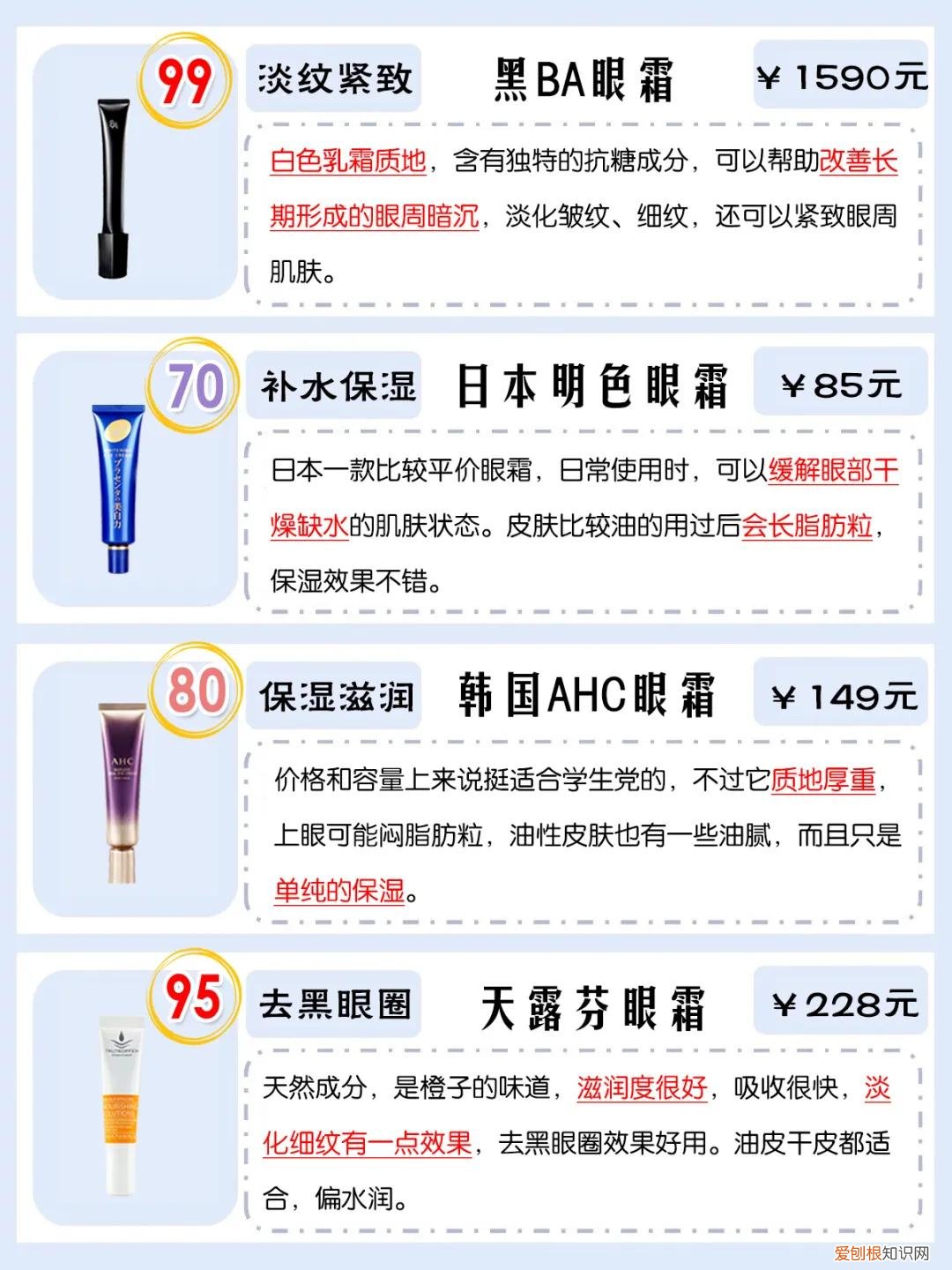 效果好的眼霜推荐