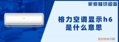 格力空调吹一会显示h6，格力圆柱空调显示h6是什么原因