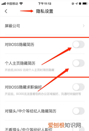 boss直聘怎么隐藏自己的简历