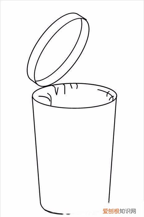 四个分类垃圾桶怎么画
