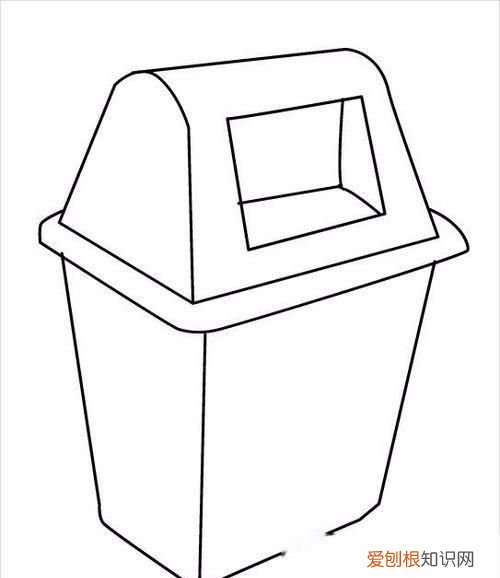 四个分类垃圾桶怎么画