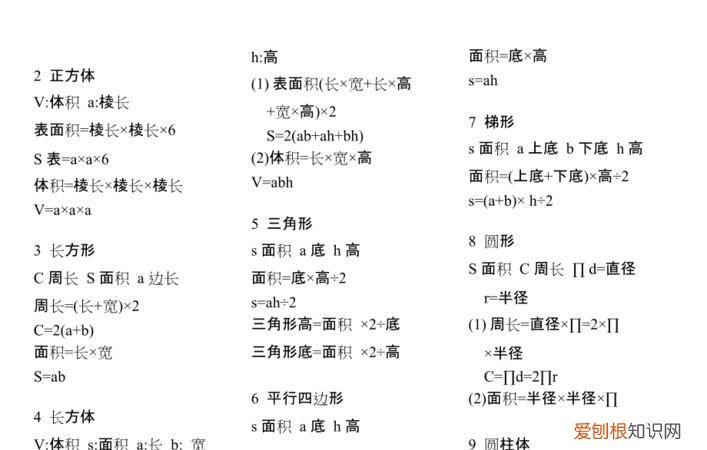 数学公式小学，速度的公式小学