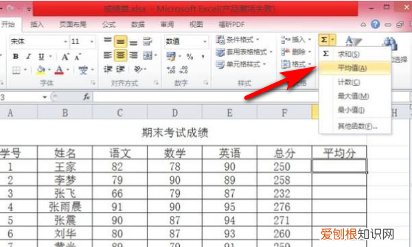 Excel咋滴才能算平均分