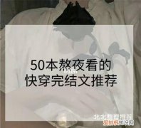 推荐50本熬夜看完的小说