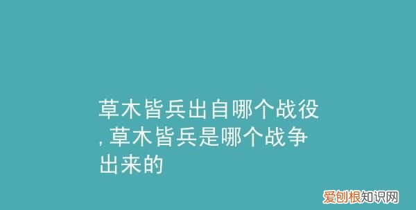 草木皆兵的历史人物是谁,成语背水一战说的是那位历史人物