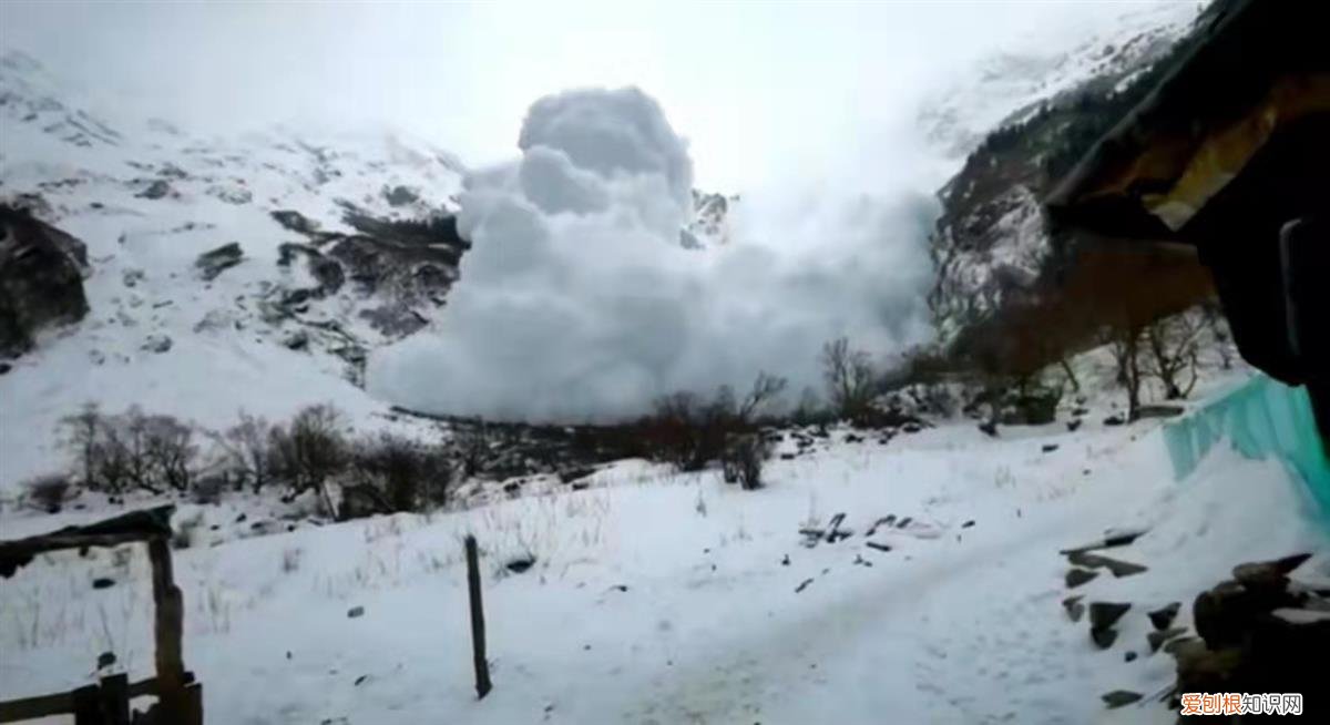 云南一景区发生雪崩 游客边跑边拍
