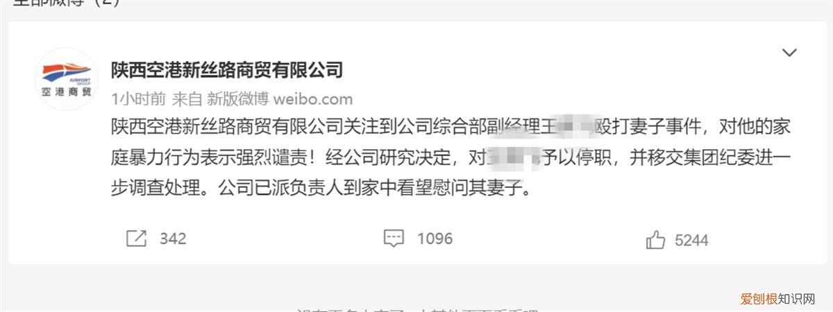 陕西一公司高管家暴妻子被停职