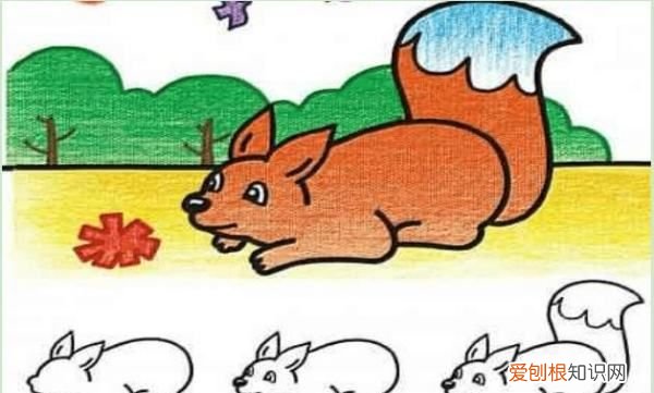 qq红包松鼠怎么画,小松鼠怎么画简单又可爱