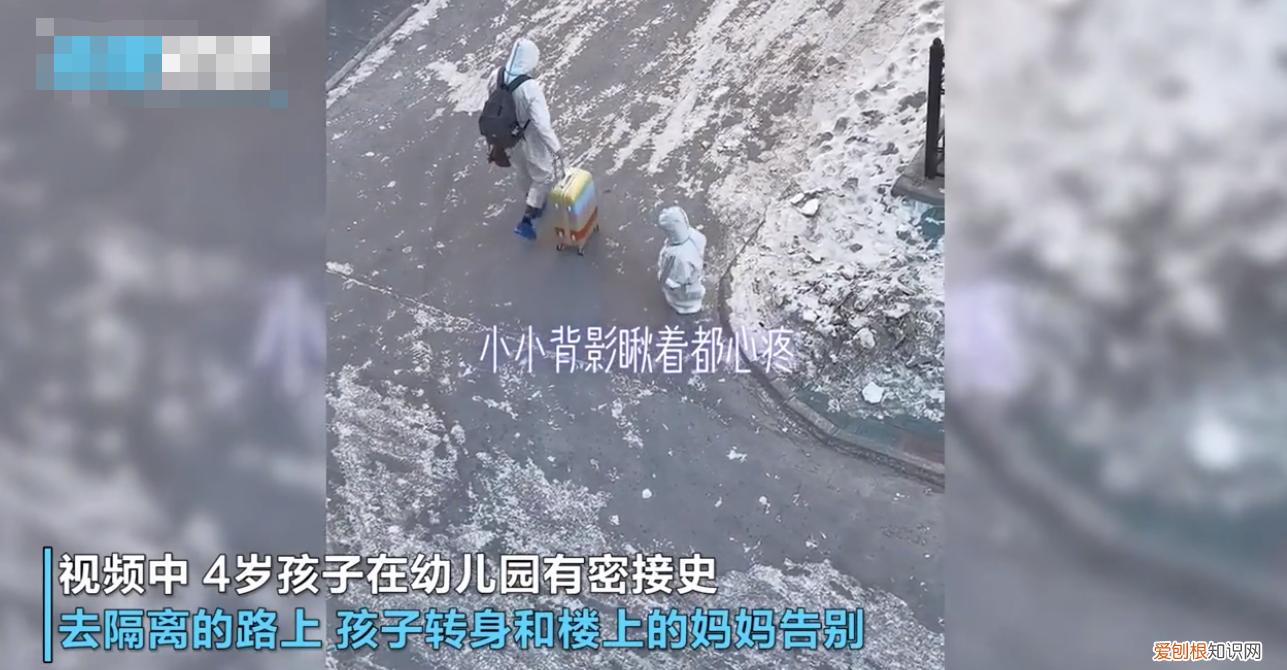 西安萌娃独自隔离 背影让人心疼,加油宝贝儿