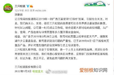 廣告中使用紅領(lǐng)巾 三只松鼠致歉“一波未平，一波又起”