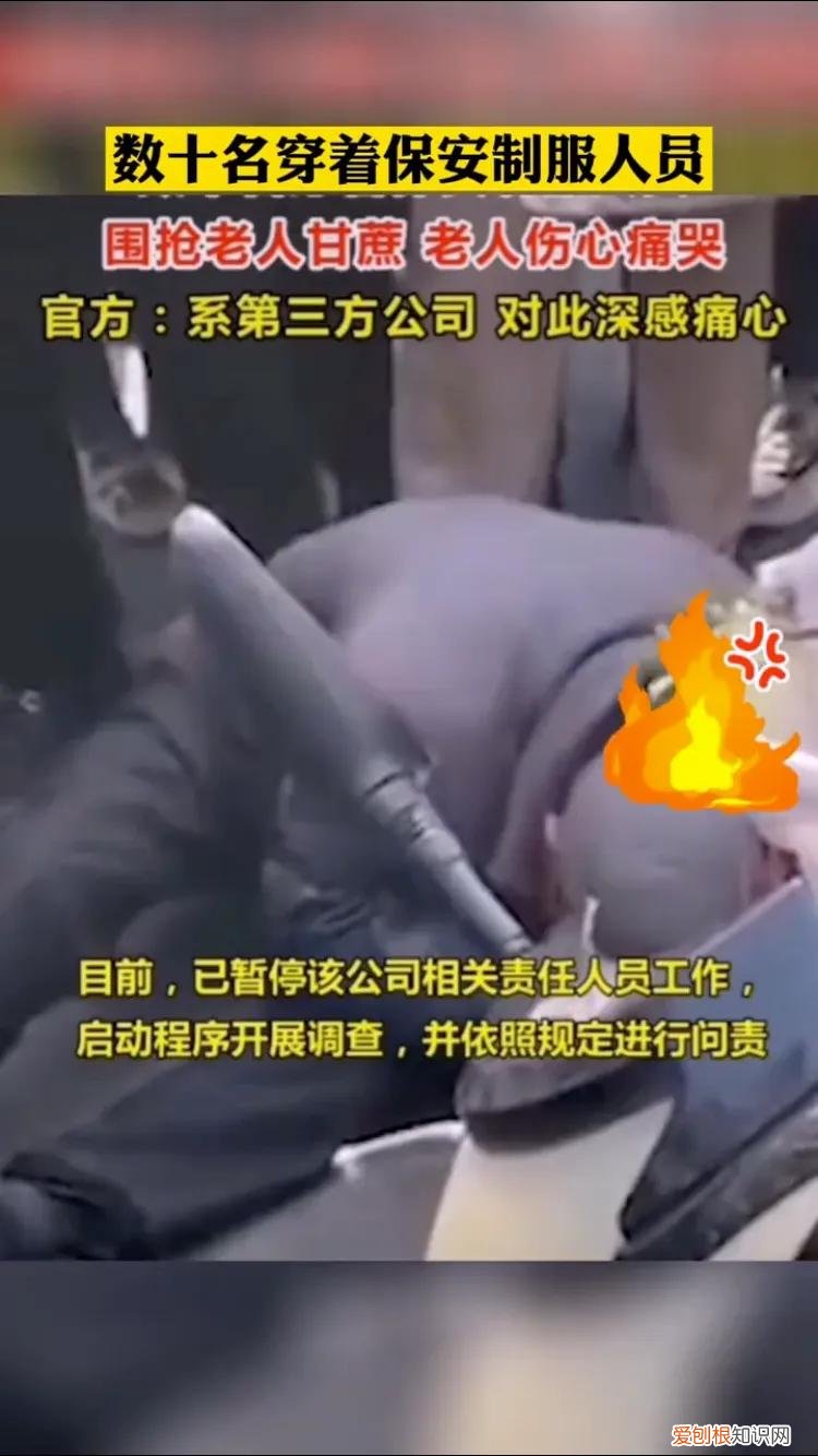 甘蔗遭穿市容制服人员粗暴围抢 老人痛哭