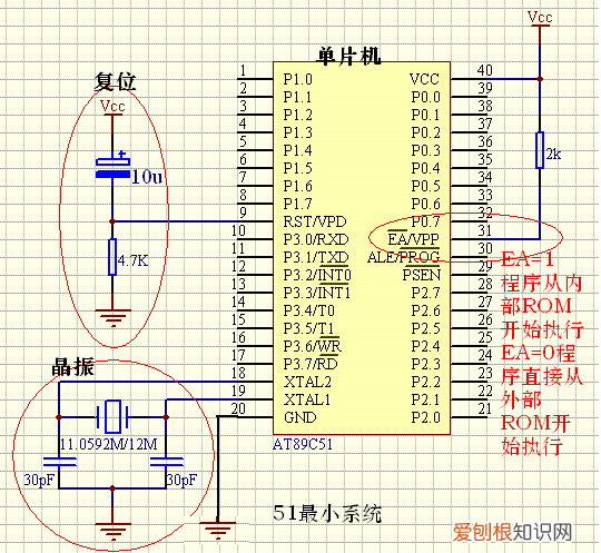 单片机最小系统原理图简述